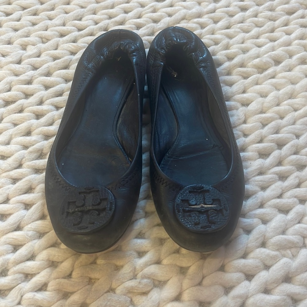 Tory Burch Minnie Leather Ballet flats, Black, Size 8